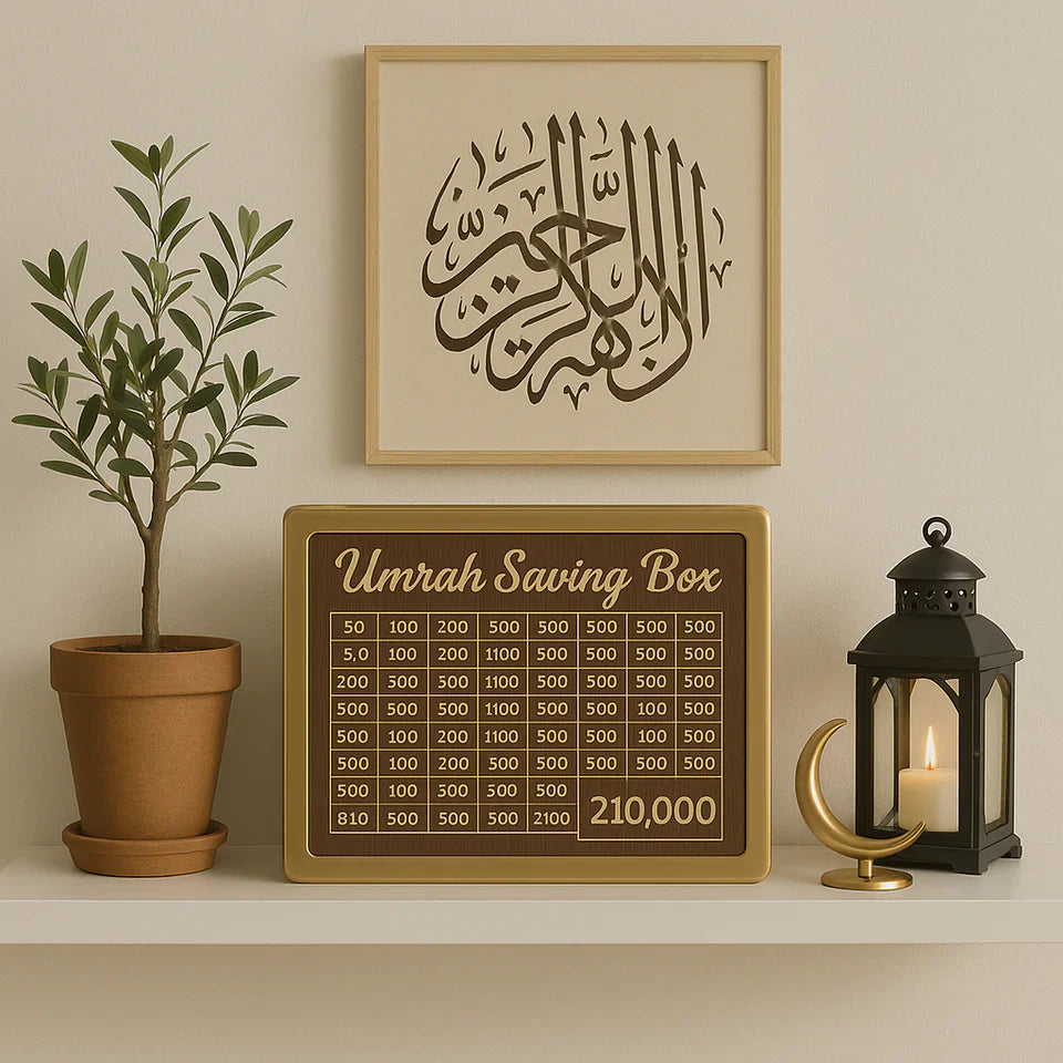 UMRAH SAVING BOX- Karbala Saving box- Bike Saving Box - Qurbani Saving Box .اپنا سیونگ باکس منتخب کریں۔