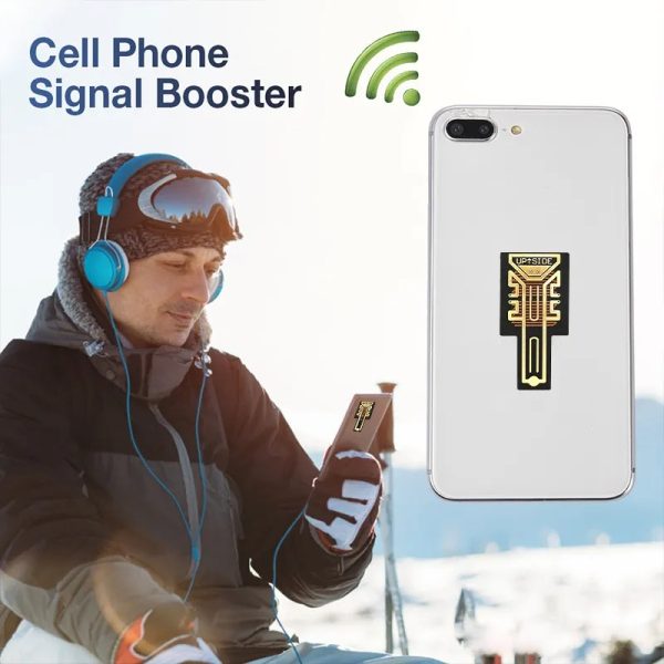 Original Aluminium SP11 Pro™ Signal Booster Chip – Pack of 2 + Mobile Stand keychain  -- سگنل بوسٹر چپ 3 عدد📶🔥