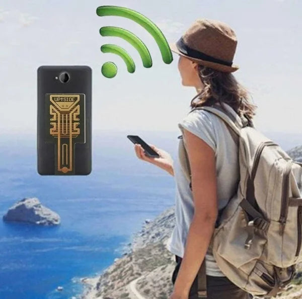 Original Aluminium SP11 Pro™ Signal Booster Chip – Pack of 2 + Mobile Stand keychain  -- سگنل بوسٹر چپ 3 عدد📶🔥