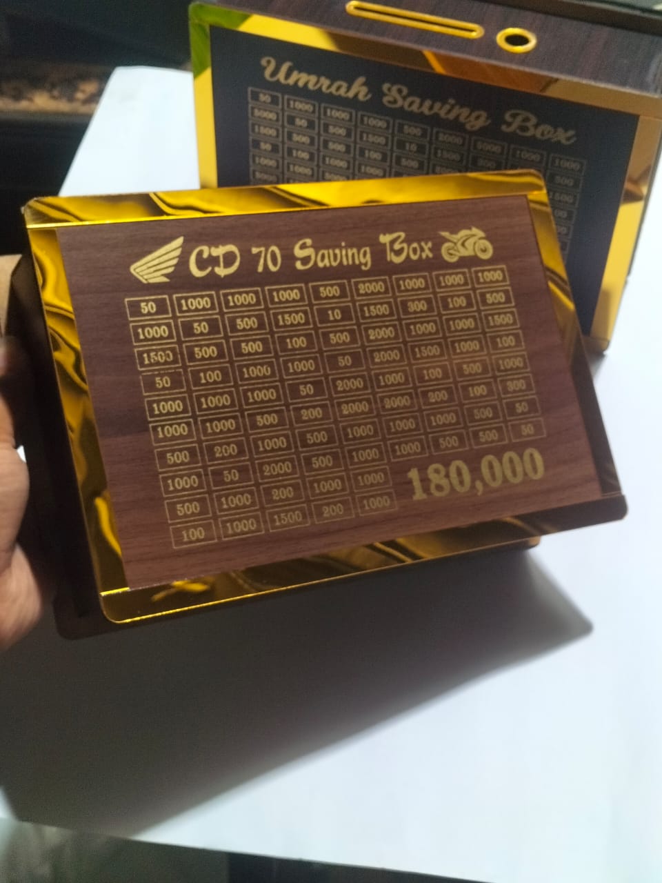 UMRAH SAVING BOX- Karbala Saving box- Bike Saving Box - Qurbani Saving Box .اپنا سیونگ باکس منتخب کریں۔