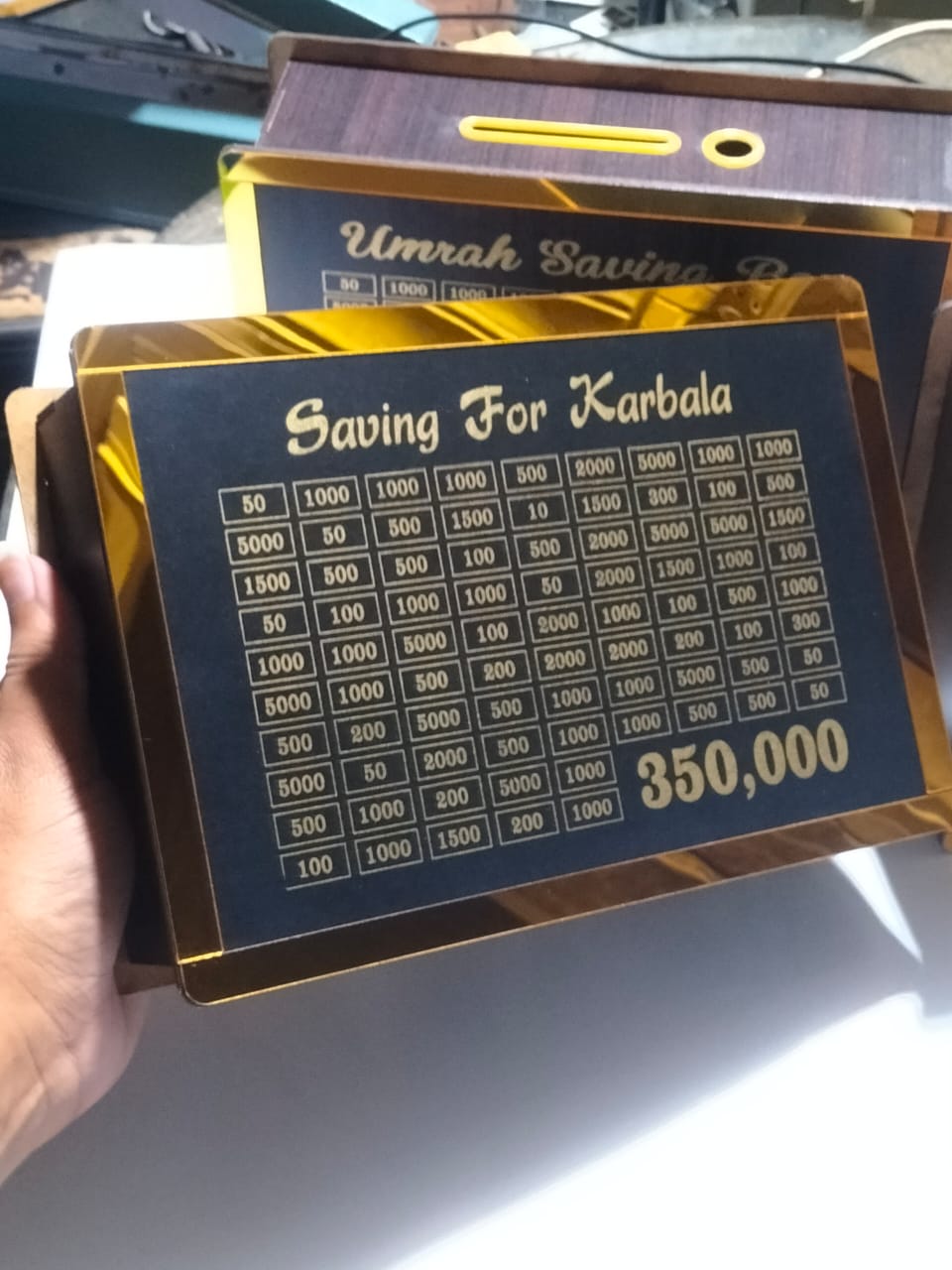 UMRAH SAVING BOX- Karbala Saving box- Bike Saving Box - Qurbani Saving Box .اپنا سیونگ باکس منتخب کریں۔